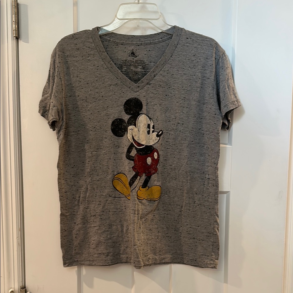 Disney Gray Mickey Mouse Short Sleeve Tee